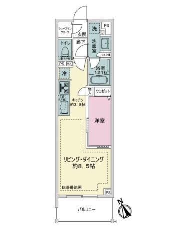 プレディア都筑ふれあいの丘 間取り図画像