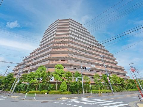 タイル貼りの外観