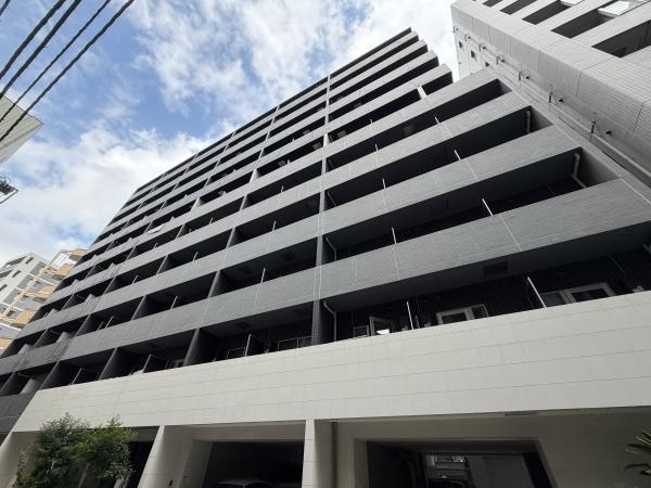 マンション外観、タイル張り