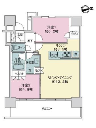 ライオンズタワー柏 間取り図画像