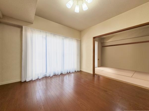 リビングダイニングキッチン（現況写真と間取図よりCGにて作成したリフォームイメージです）