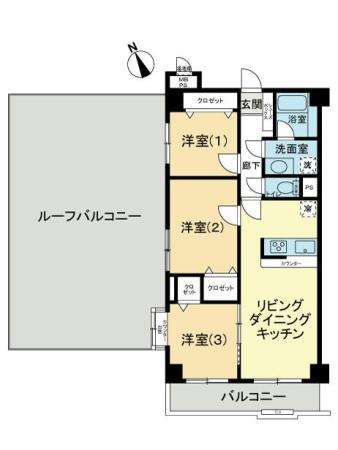 ライオンズマンション府中の丘 間取り図画像