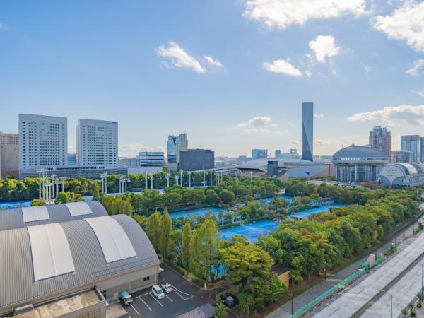 バルコニーからの眺望　有明テニスの森公園