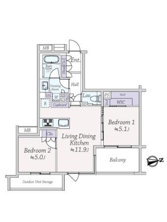 プレシス三鷹上連雀 間取り図画像