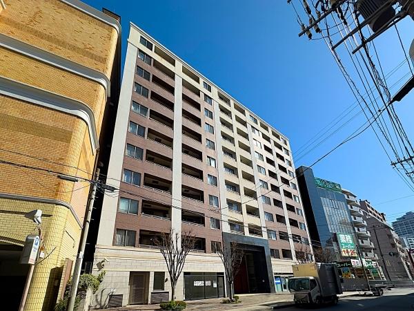 アースカラーのタイル貼り（南西側から撮影）