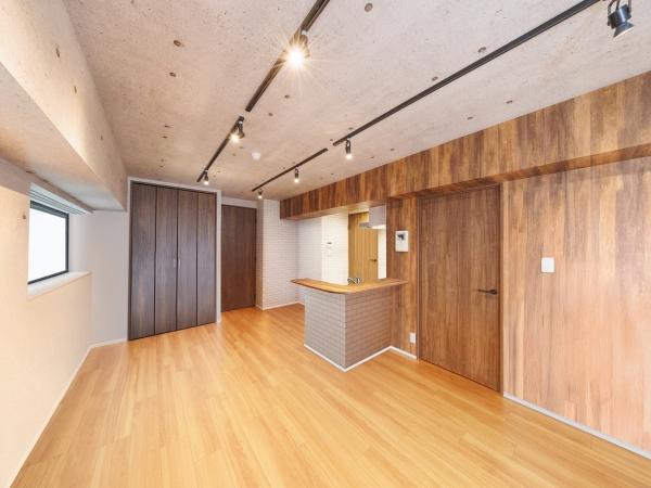 カウンター付きのLDK（CGで作成したリフォームイメージです。）