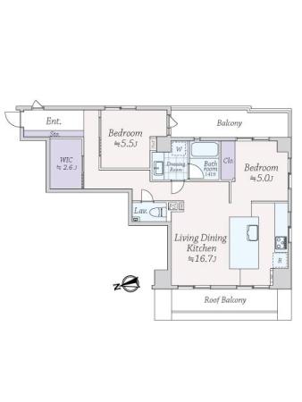南麻布パーク・ホームズ 間取り図画像