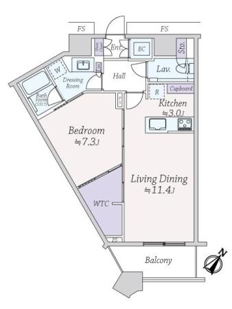 勝どき　ザ・タワー 間取り図画像