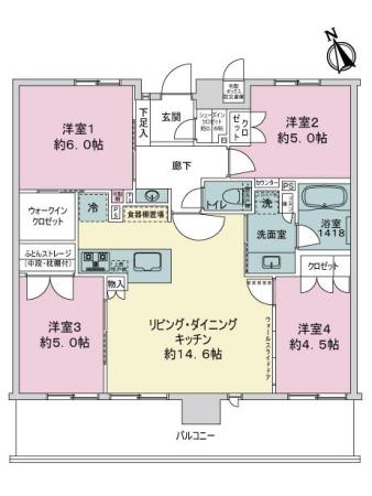 クレアホームズ府中西府スカイビュー 間取り図画像