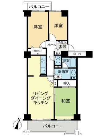 戸塚ハイライズ 間取り図画像