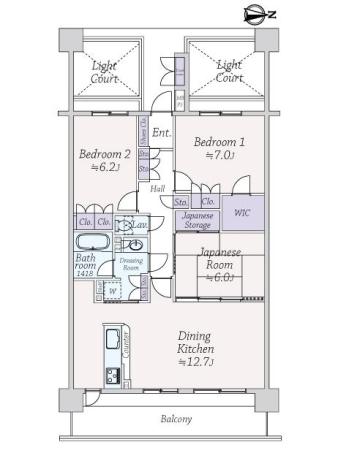 クリオレジダンス東京 間取り図画像