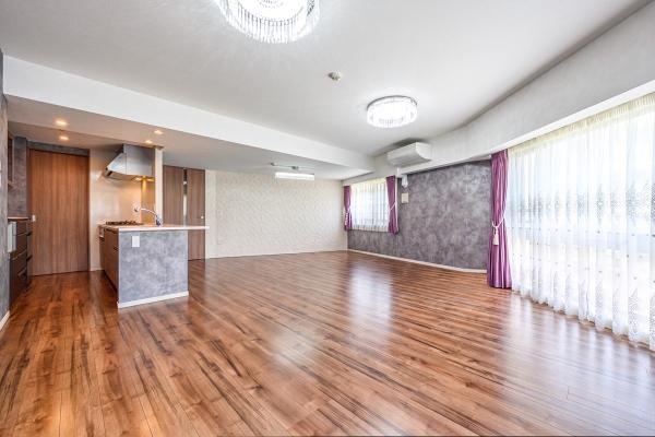 家族でゆったり過ごせる約25.5帖のLDK（CGで作成したリフォームイメージ）