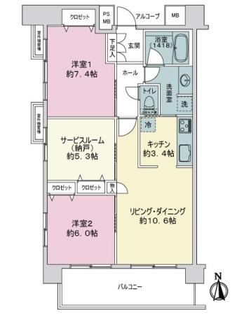 グーディッシュ船堀 間取り図画像