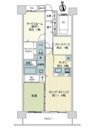 ライオンズマンション西葛西中央通り 間取り図画像