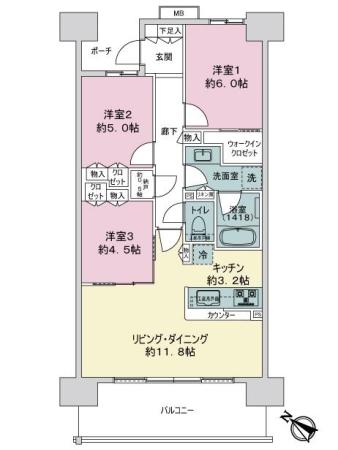 アクラス 間取り図画像