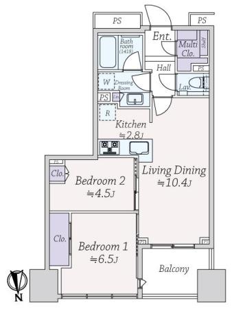 シティタワー銀座東 間取り図画像