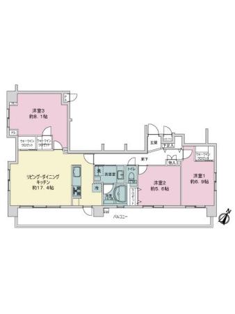 パティオ西横浜 間取り図画像