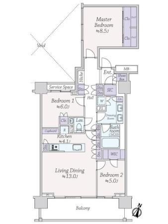 パークコート一番町 間取り図画像