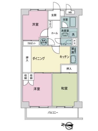 ライオンズマンション下赤塚 間取り図画像