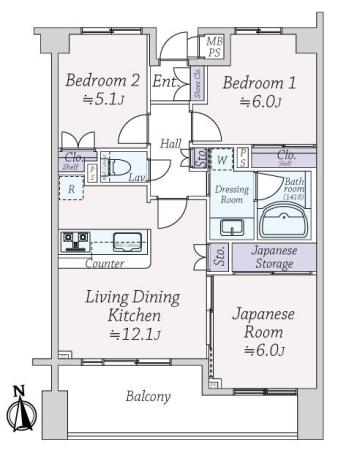 クルール新百合ヶ丘サウスコート 間取り図画像