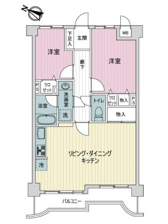 ライオンズマンション東浦和第参 間取り図画像