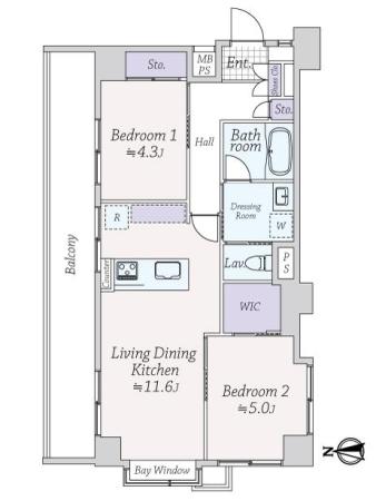 ライオンズマンション神楽坂第六 間取り図画像