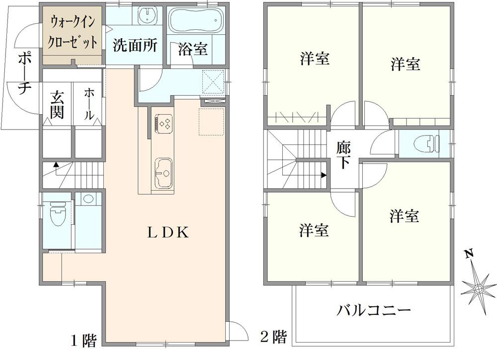 習志野市実籾5丁目　中古戸建 間取り図画像