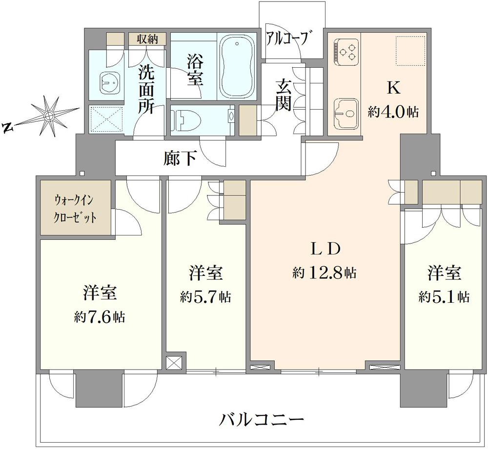 プラウドタワー芝浦 間取り図画像