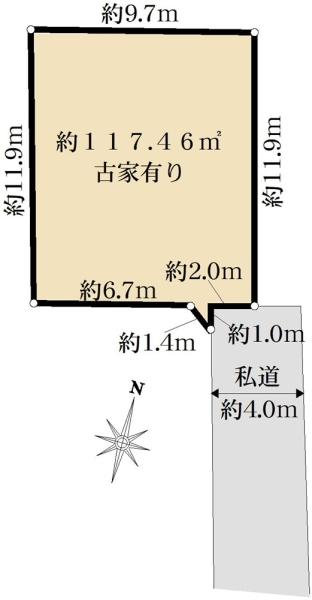 春日部市栄町1丁目　売地 区画図