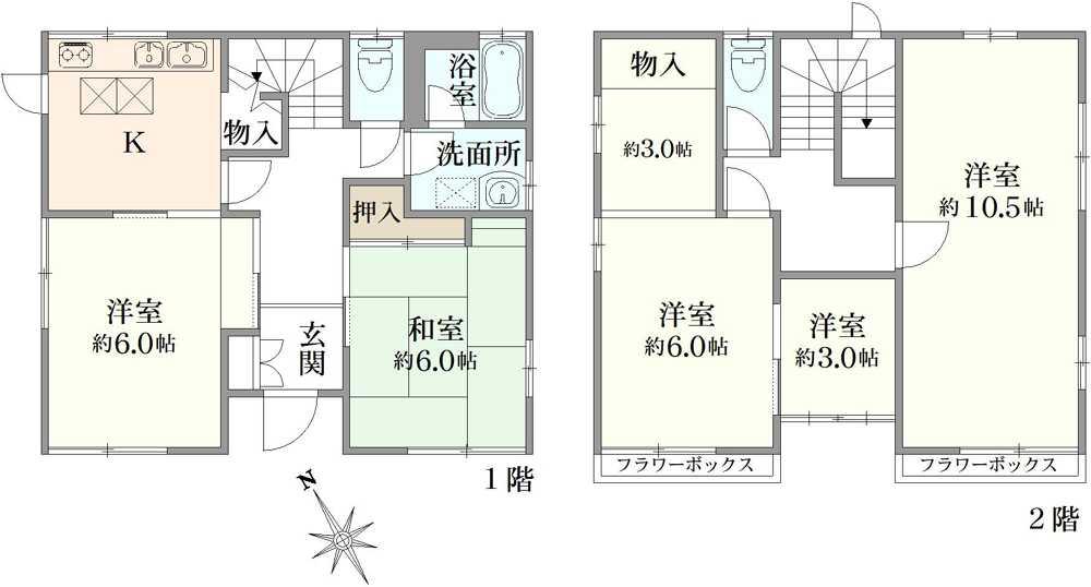 世田谷区船橋5丁目　中古住宅 間取り図画像