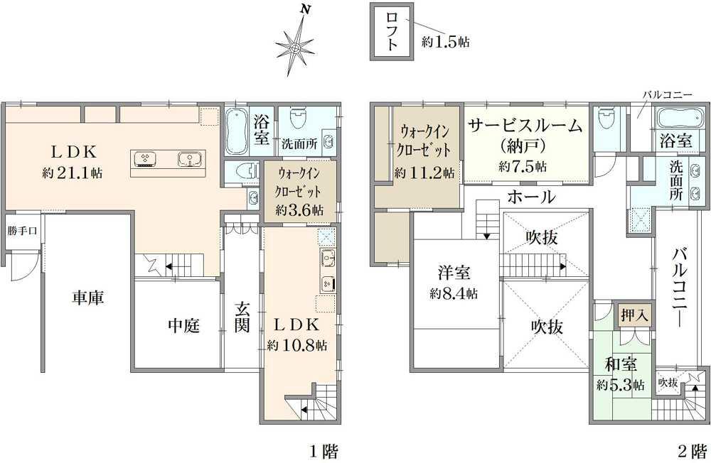 さいたま市浦和区木崎5丁目　戸建 間取り図画像