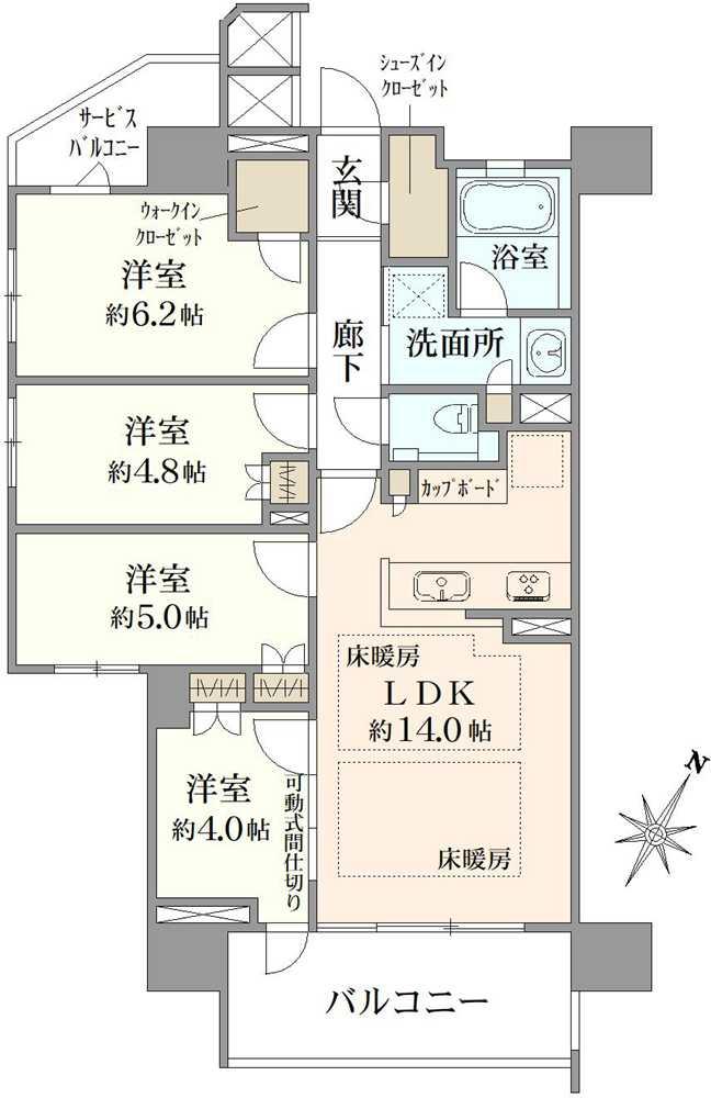 プレミスト浦和仲町 間取り図画像