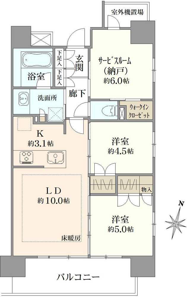 イニシア浦和常盤 間取り図画像