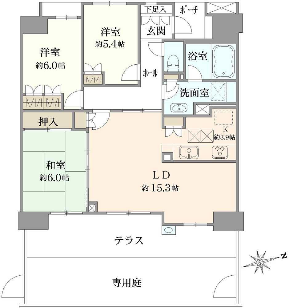 プラウドシティ柏シーズンコート 間取り図画像