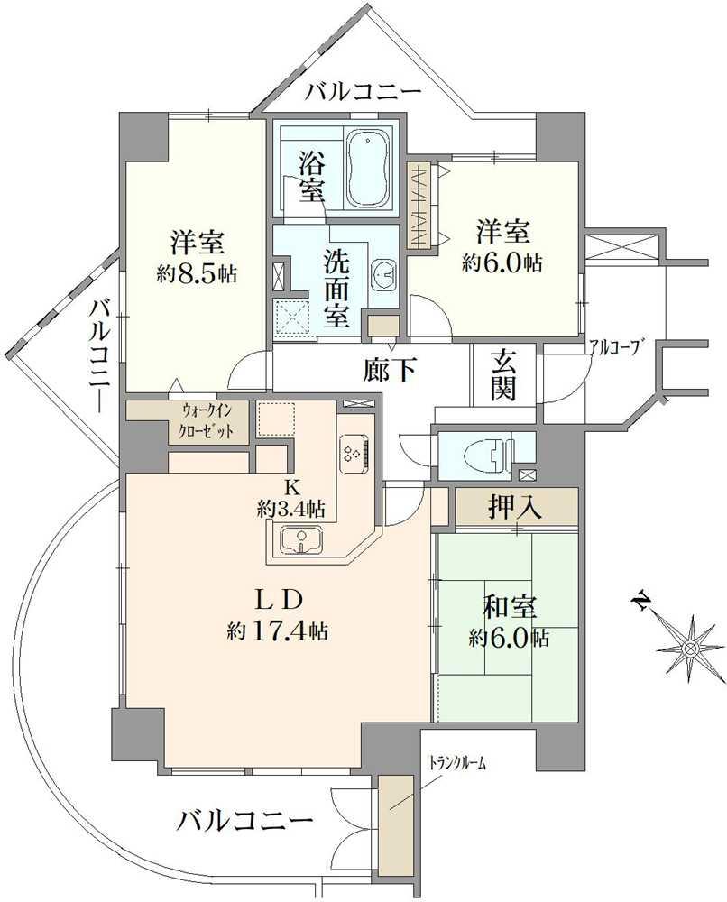 レクセル五香ツインフォルテ 間取り図画像