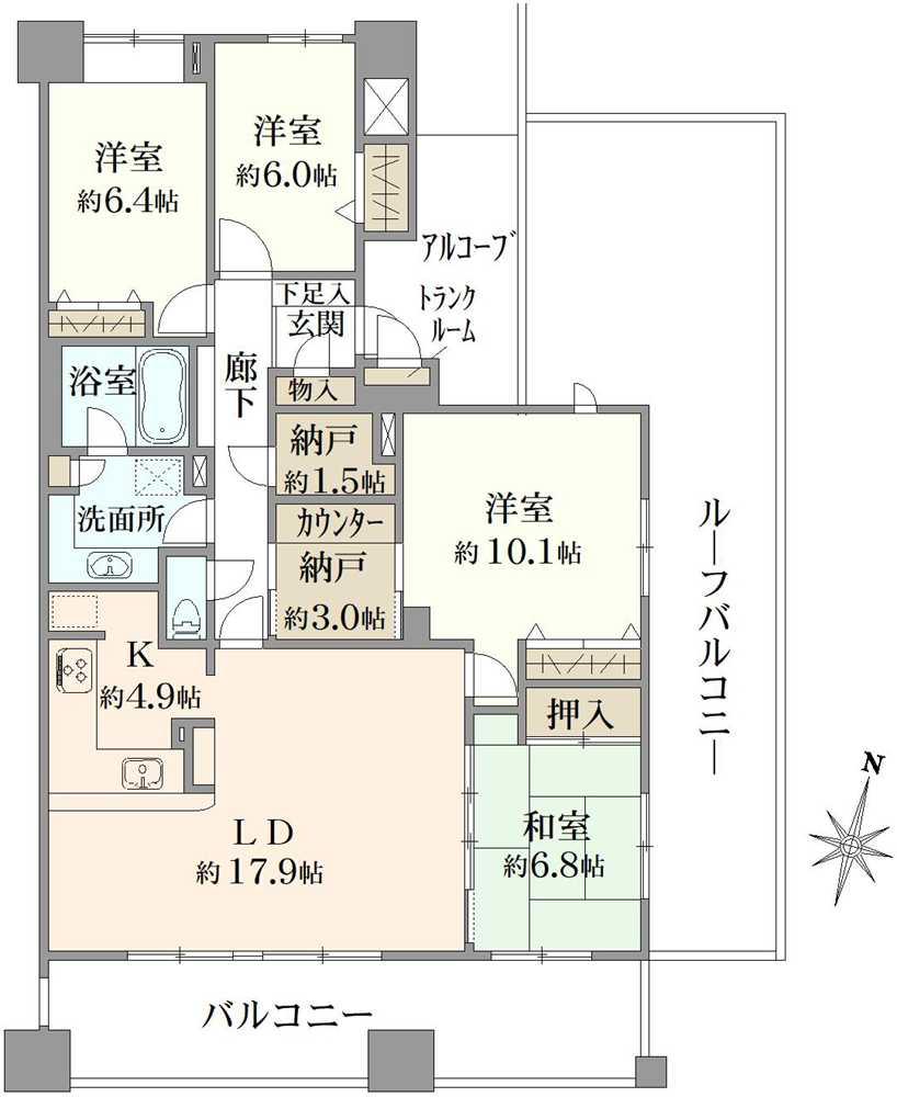 グリーンプラテア習志野台弐番館 間取り図画像