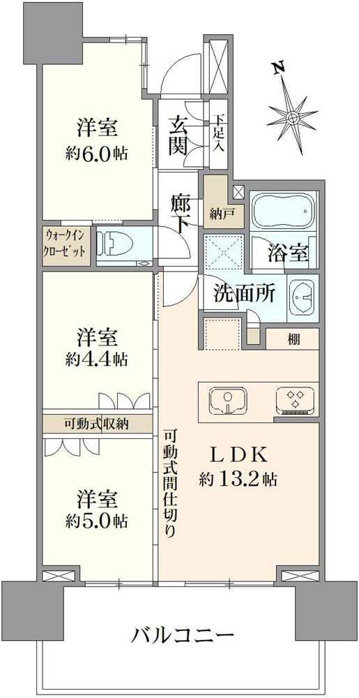 プラウド船橋本町通り 間取り図画像