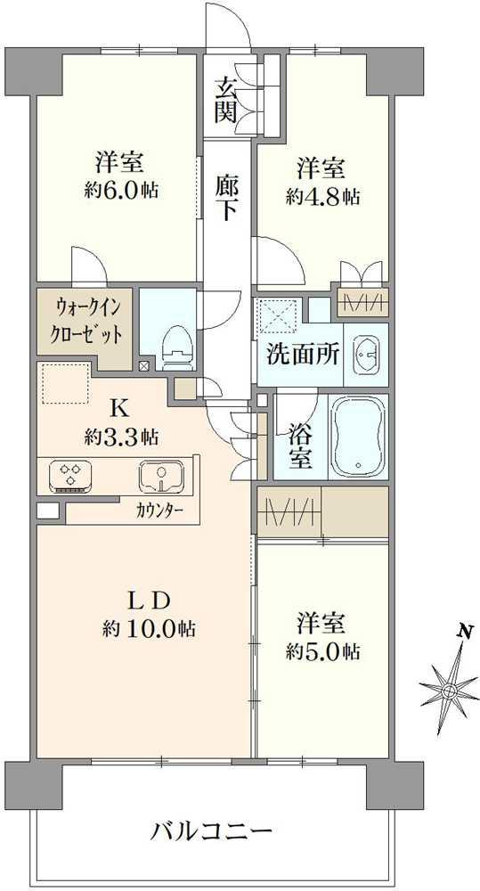 リビオシティ船橋北習志野 間取り図画像