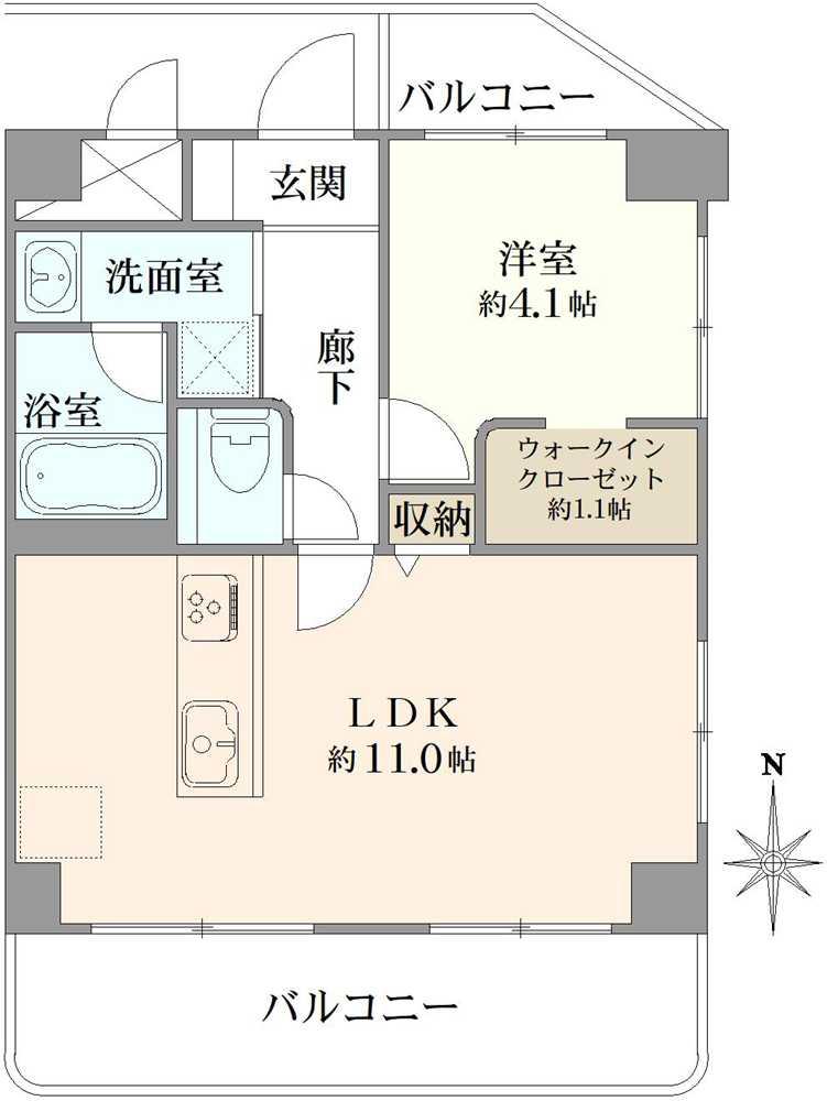 ライオンズマンション門前仲町第6 間取り図画像