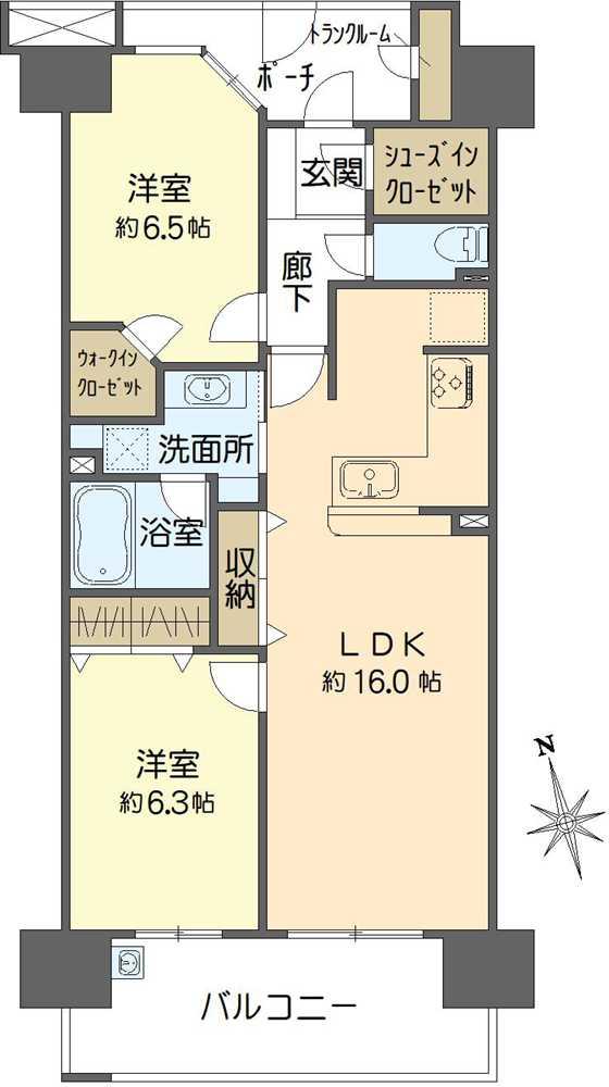 ミディオンセンターレジデンス 間取り図画像