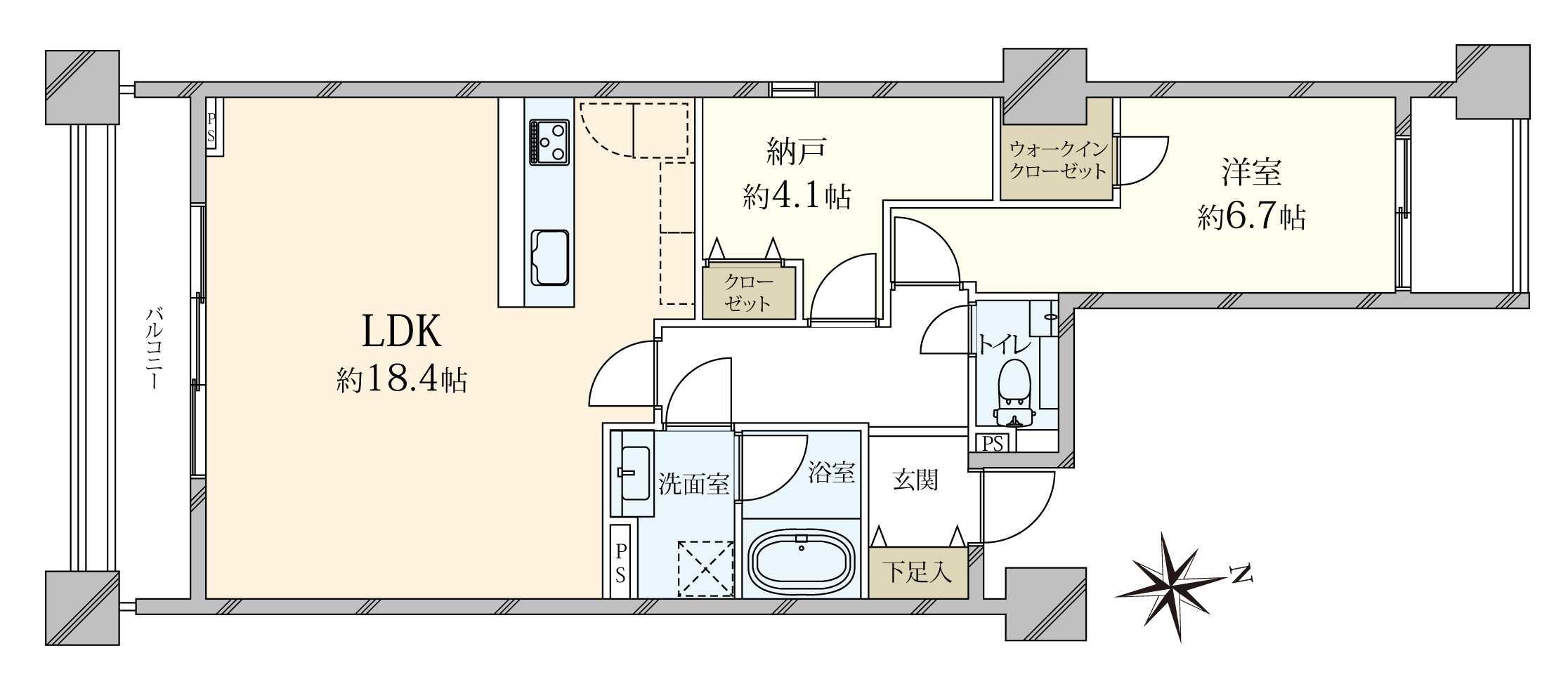 麻布市兵衛町ホームズ 間取り図画像