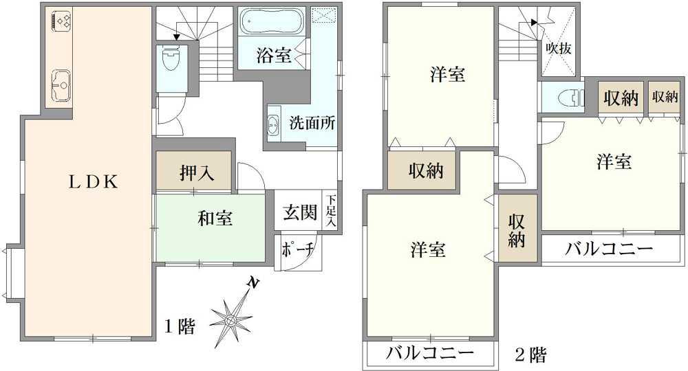 町田市金井8丁目　戸建 間取り図画像