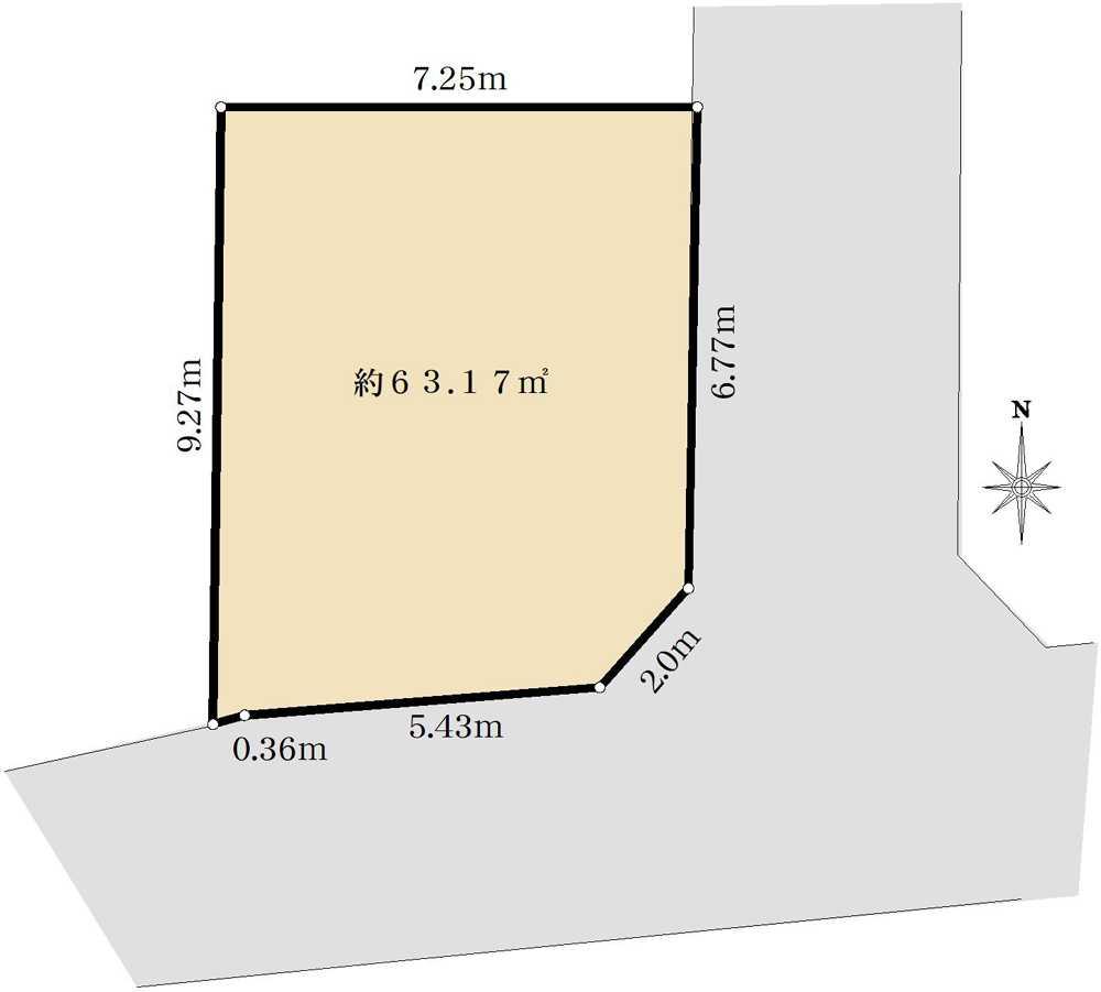 渋谷区代々木三丁目　売地 区画図