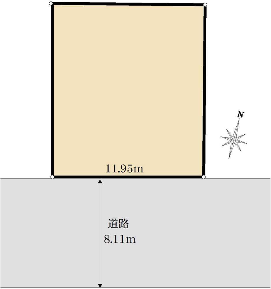 千葉市稲毛区小仲台9丁目　古家付売地 区画図