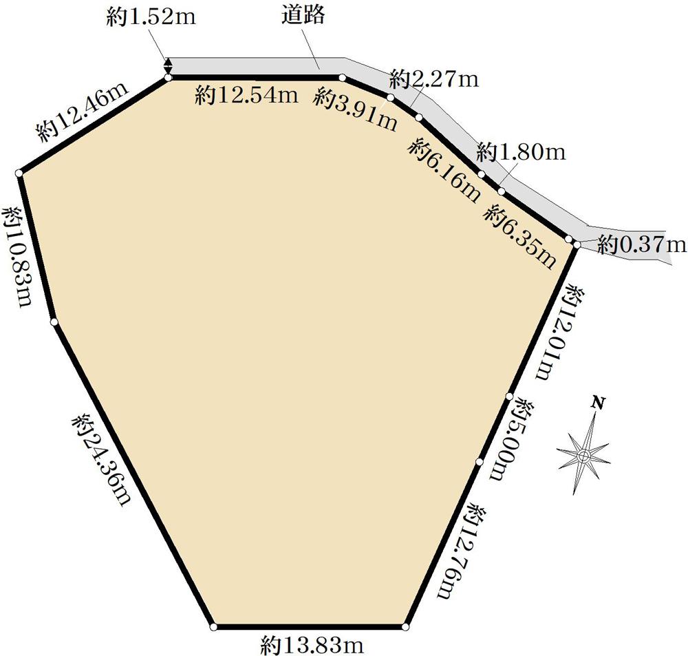 鎌倉市御成町　土地 区画図