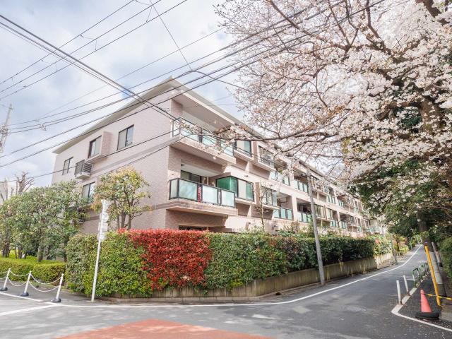 外観：第一種低層住居専用地域に位置する、RC造3階建の低層レジデンスです。(撮影年月：2026年04月)