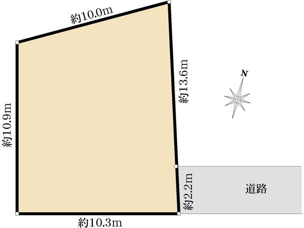 練馬区練馬2丁目　土地 区画図