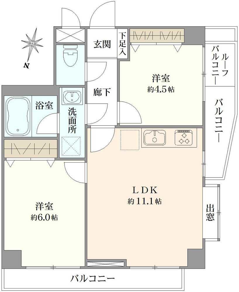 ライオンズマンション都立家政 間取り図画像