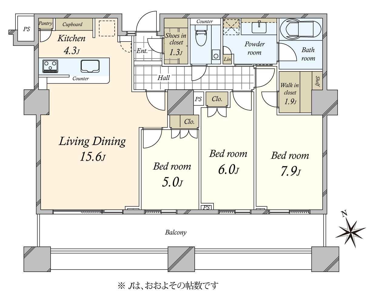 パークコート麻布十番ザ・タワー 間取り図画像