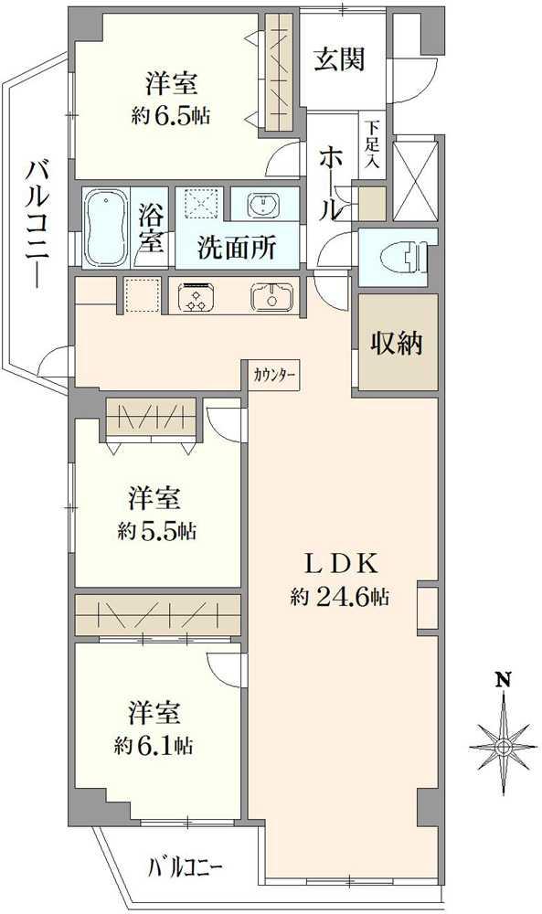 上目黒パークマンション 間取り図画像